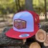 2020 Jobes Hats Trucker - White/Red Mesh Sunset JH Patch
