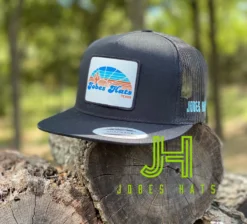 2021 Jobes Cap- All Black Blue Cactus Sunset Patch