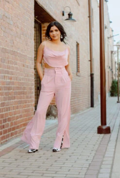 Lily Mauve Two Piece Pants Set
