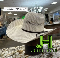 2023 Twister Straw Hat “Primo” 4”1/4 Brim (Comes Open And Flat)