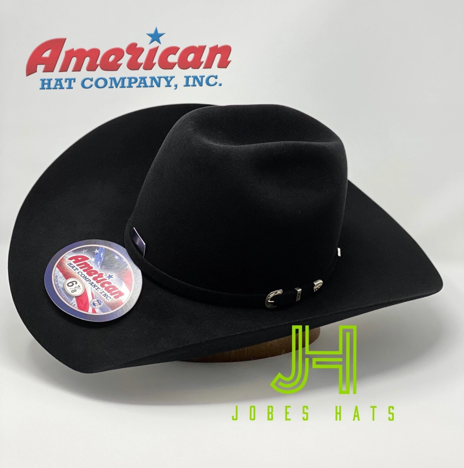 American Hat Co. 40X Black 4" 1/4 Brim