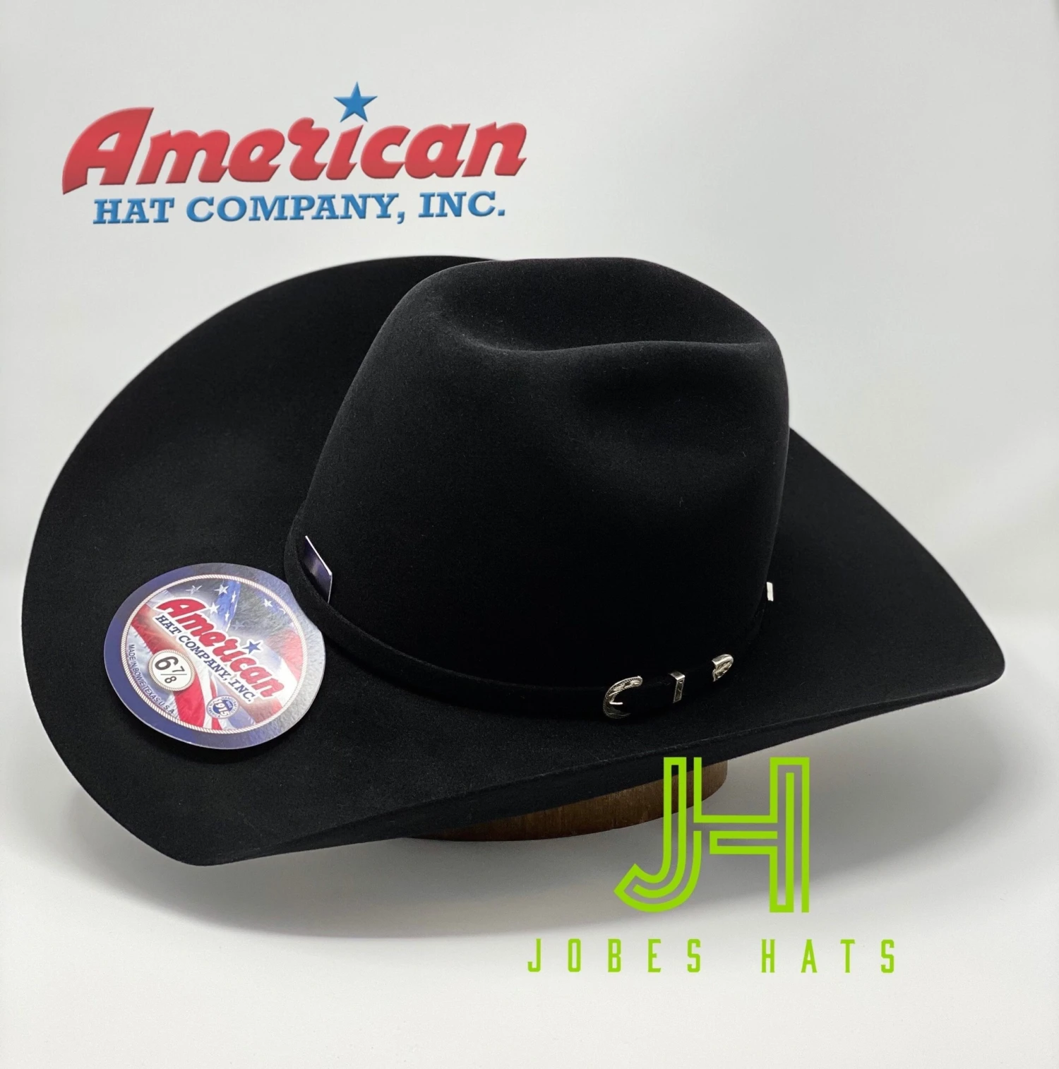 American Hat Co Felt 7x Black 4" 1/4 Brim