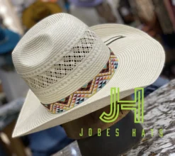 JH Wide Handmade Beaded Hatband- #W10