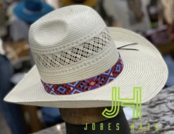 JH Wide Handmade Beaded Hatband- #W5
