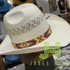 JH Wide Handmade Beaded Hatband #W50
