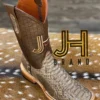 Mens JH Python Mink Square Toe Boots