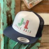 NEW 2021 Jobes Hats Trucker - White And Navy Tricolor / Mexico Flag