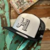 New 2020 Jobes Hats Trucker - Black/White- 3D White JH/Black Outline