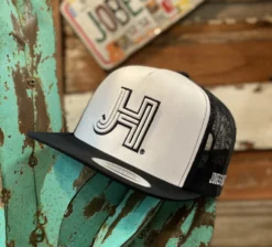 New 2020 Jobes Hats Trucker - Black/White- 3D White JH/Black Outline