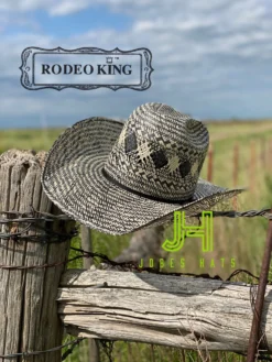 New 2020 Rodeo King Straw - “Ivory Jute And Poli Rope“ 4”1/2 Brim
