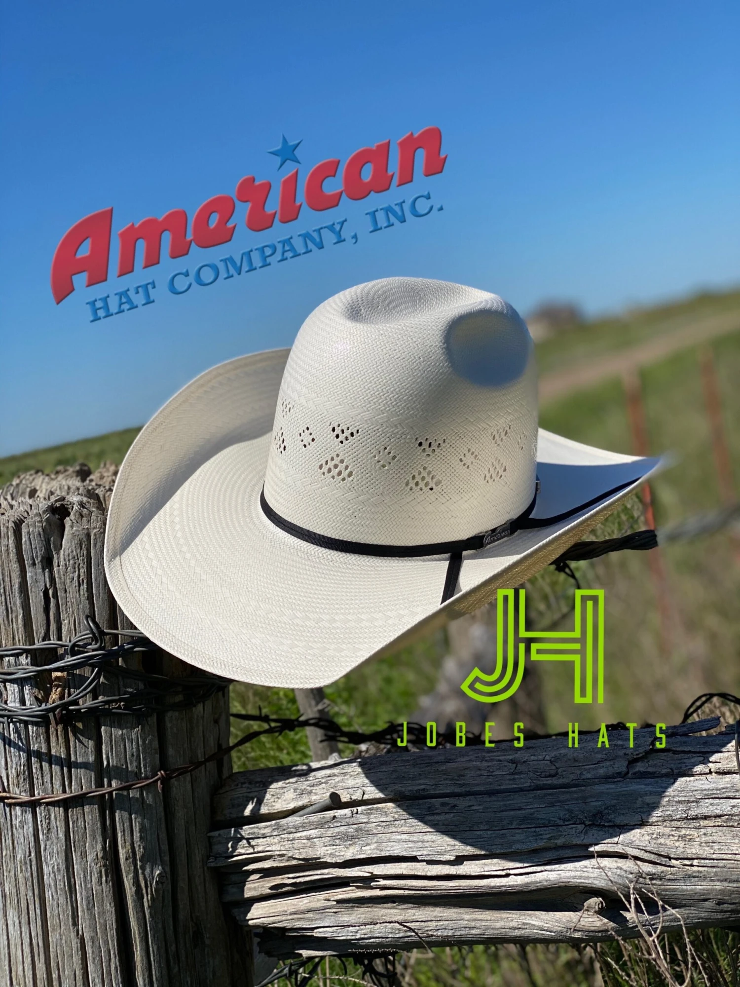 New 2020 Model American Hat Co. Straw #8500 R/O 4" Brim