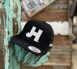 New 2021 Jobes Cap- All Black 3D JH White/Cream