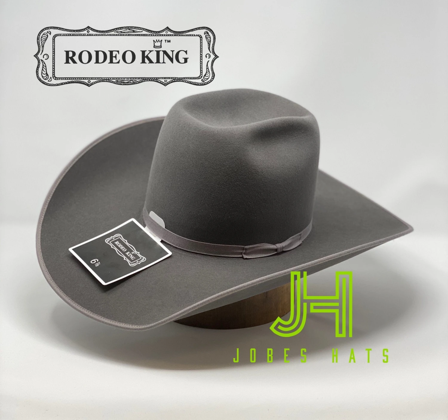 Rodeo King Felt 5X Slate With Grey Bound Edge 4" 1/2 Brim 6" Crown