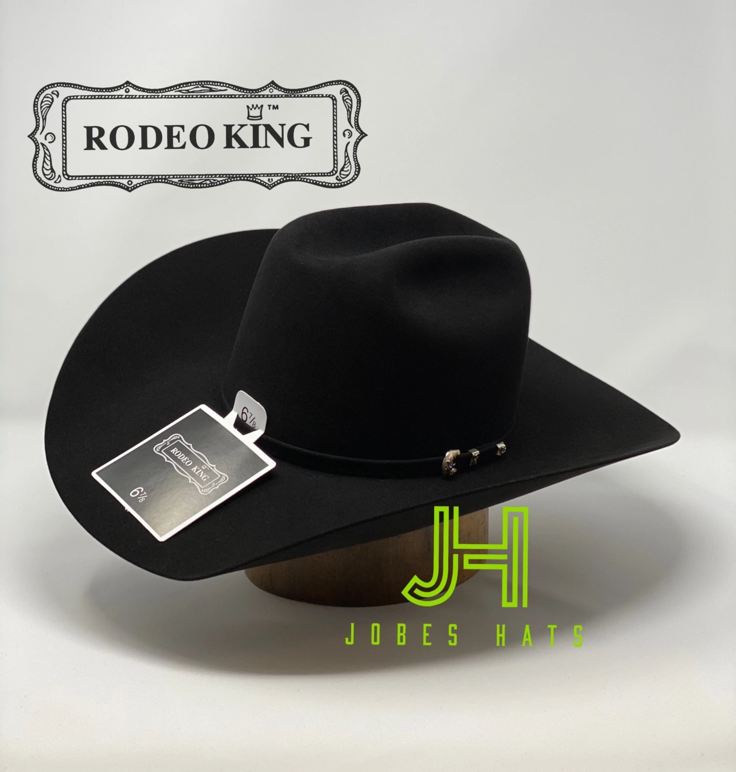 Rodeo King Felt 60X Black 4" 1/4 Brim And Tall Crown 6”1/4