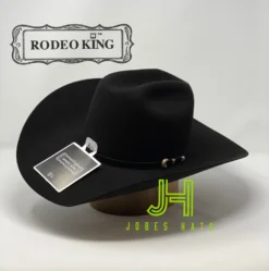 Rodeo King Felt 7X Black 4" 1/4 Brim 6” Crown