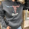 NEW 2023 Mens Wrangler All Grey Texas Longhorn Hoodie 112318538