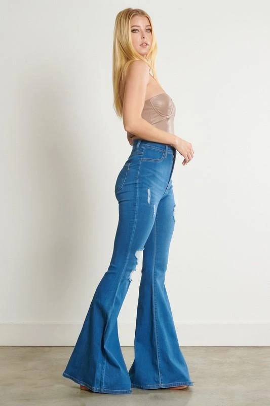 Aylin's Distressed Flare Pants - Image 2