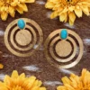 Circle Stud Colombian Handmade 24k Plated Earrings
