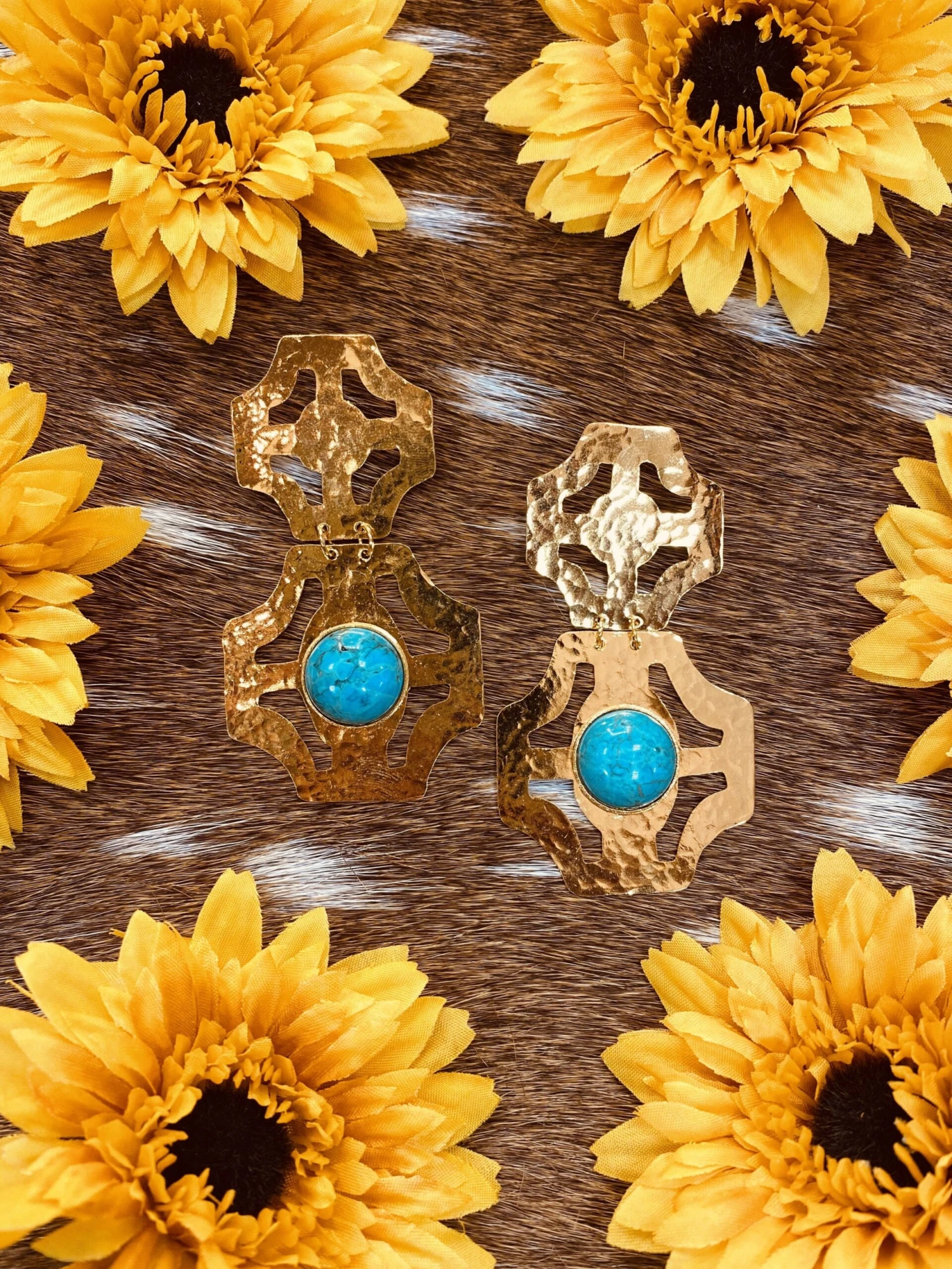 Debbie Colombian Handmade 24k Plated Earrings