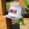 New 2022 Jobes Hats Trucker - All White JHS 3D Maroon
