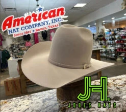 American Hat Co Felt 10X Silver Belly 7” Tall Crown 4" 1/4 Brim