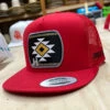 New 2022 Jobes Hats Trucker - All Red Serape Patch / Grey Border