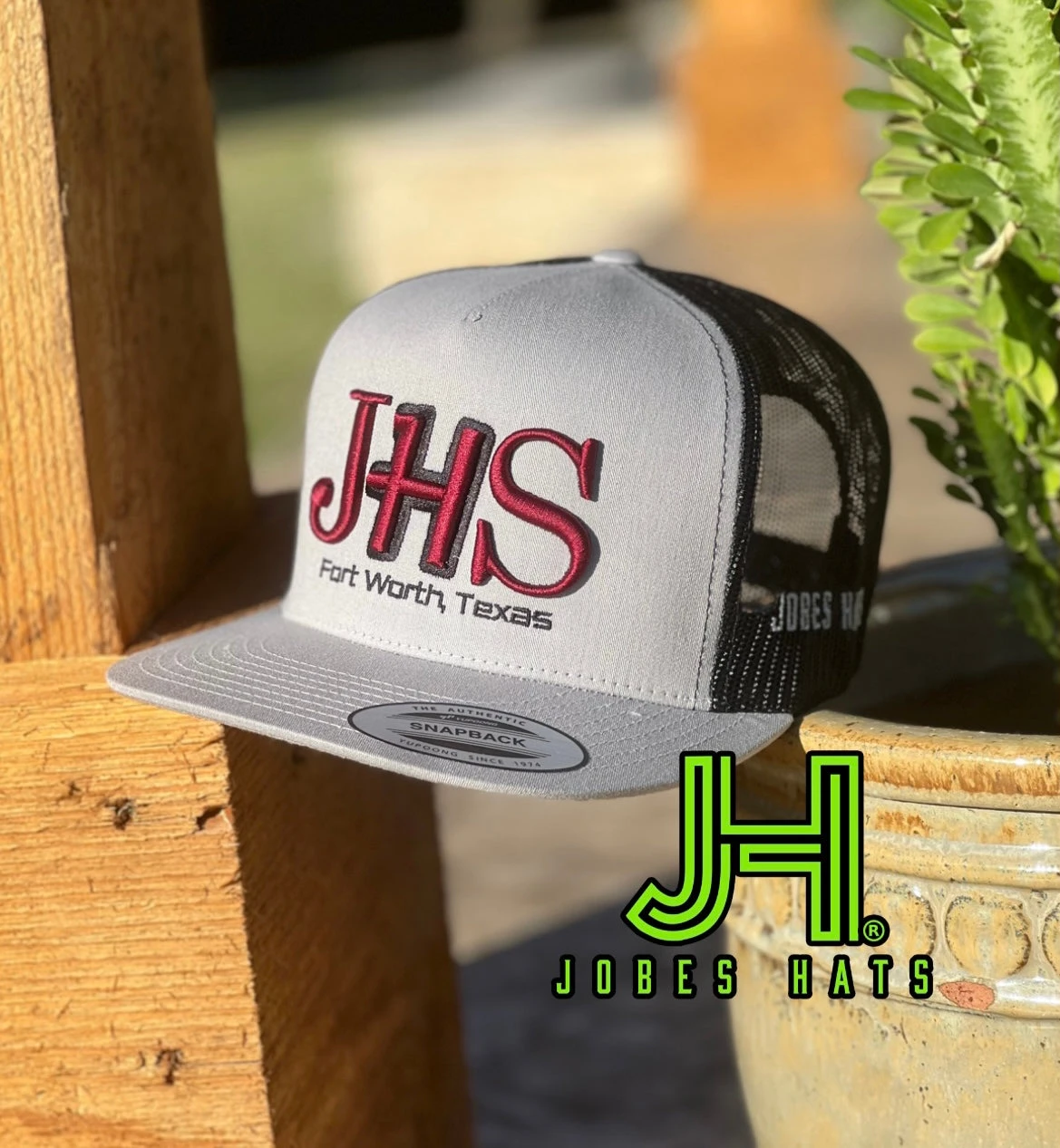 New 2022 Jobes Hats Trucker - Silver/Black JHS 3D Maroon