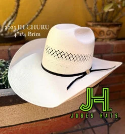 2023 Jobes Hats Straw Hat “CHURU” 4”1/4 Brim (Comes Open And Flat)