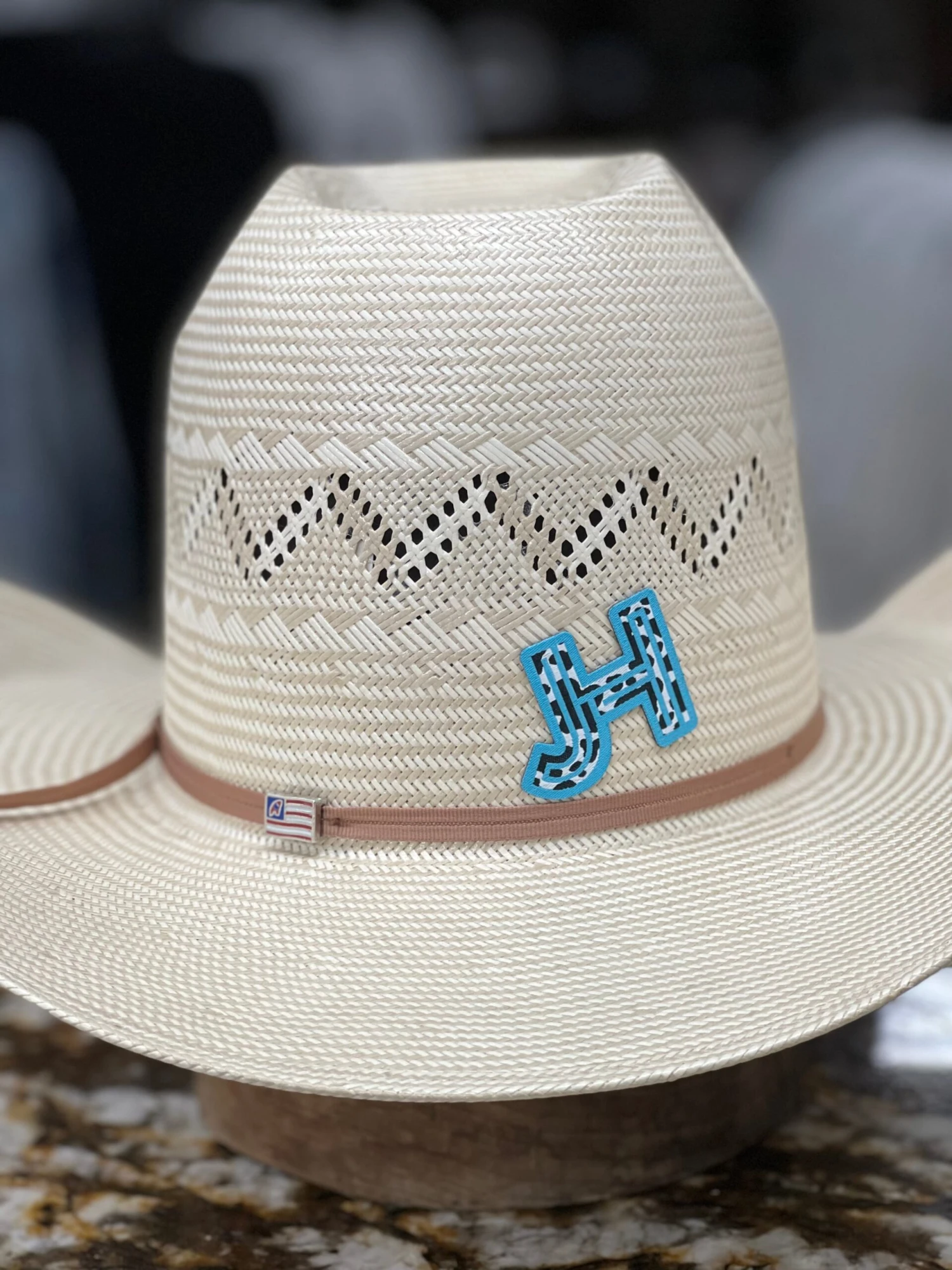 2022 Jobes Hats - Patch/sticker - Turquoise Cow Print
