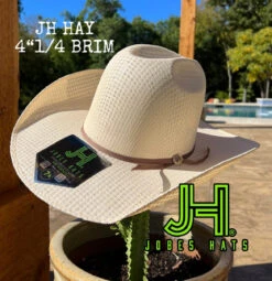 JH Straw Hat “Hay ” 4”1/4 Brim