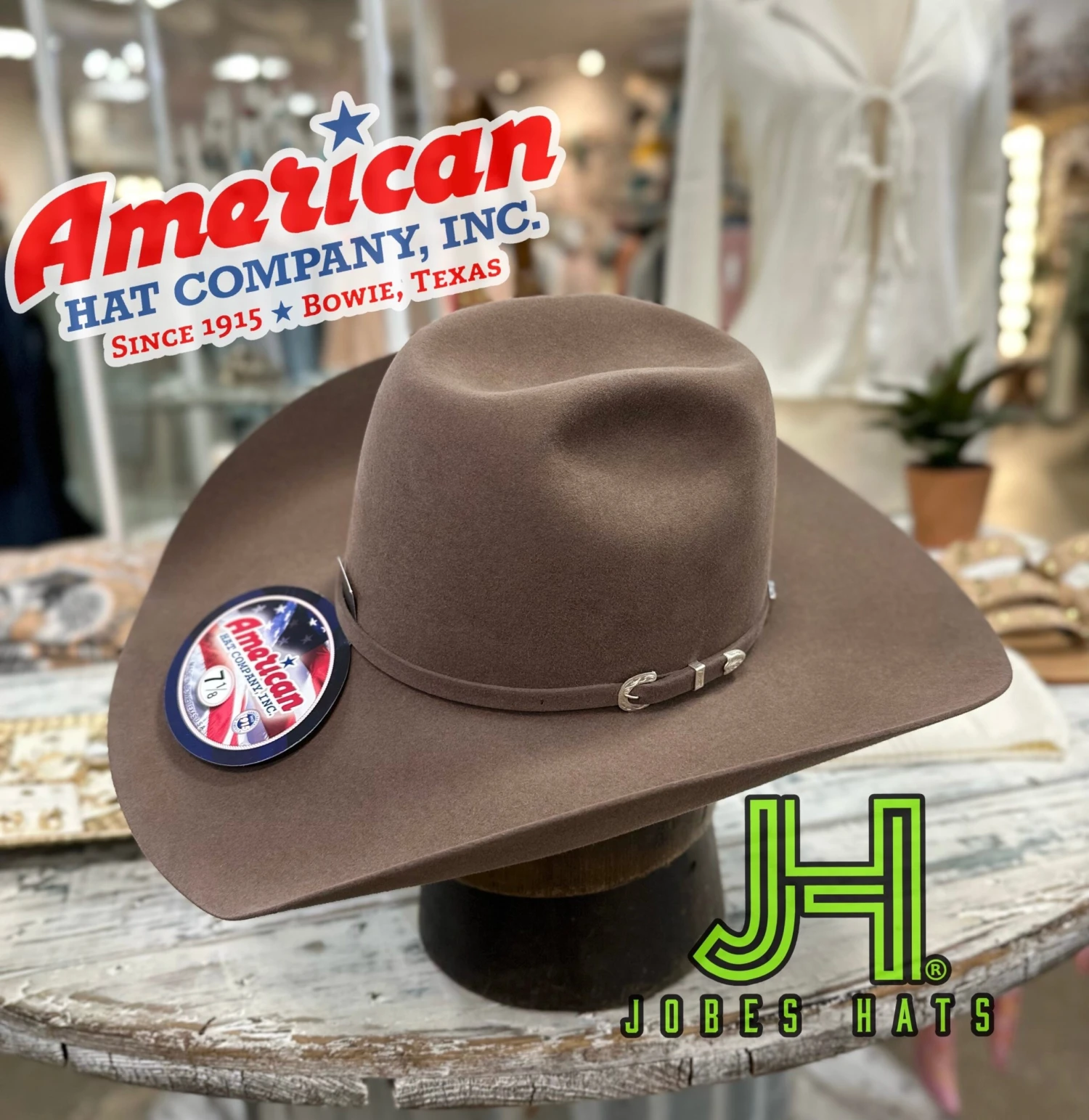 American Hat Co Felt 40X Pecan 4" 1/4 Brim R/O - Image 3
