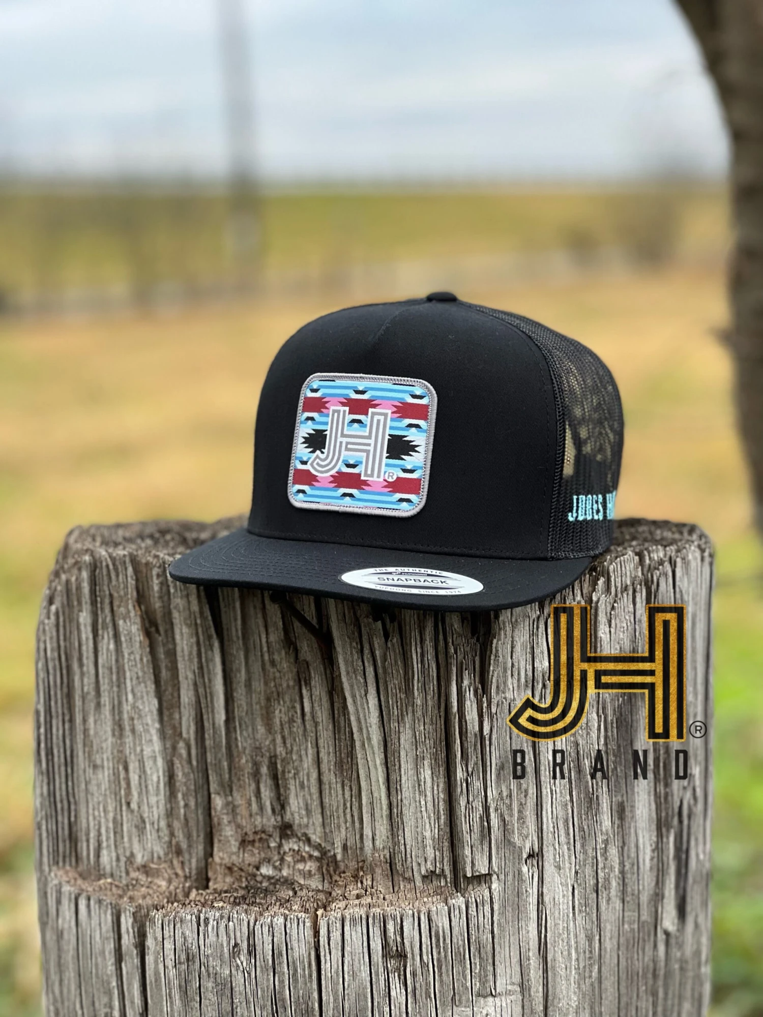 New 2022 Jobes Trucker Cap- All Black JH Candy Patch