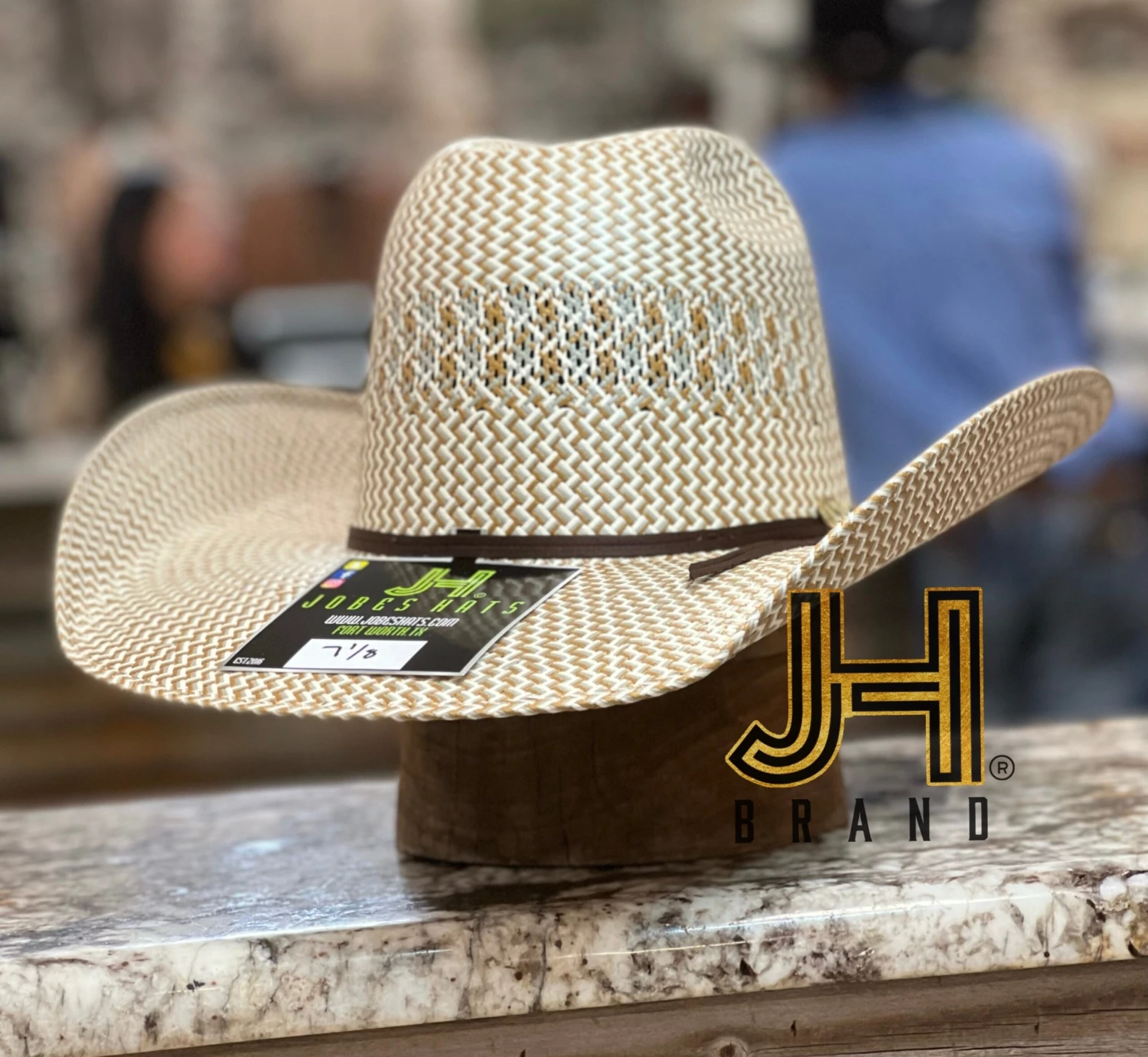 2022 Jobes Hats Straw Hat “Rayo” 4”1/4 Brim (Comes Open And Flat) - Image 3