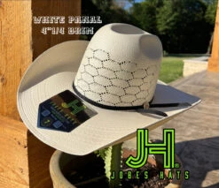 New 2020 Jobes Hats Straw Hat “Panal White” 4”1/4 Brim