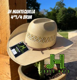New 2022 Jobes Hats Straw Hat “Mantequilla” 4”1/4 Brim