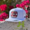 New 2022 Jobes Trucker Cap- All White Maroon Aztec Patch
