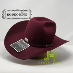 Rodeo King Felt 7X Merlot 4" 1/4 Brim 6" Crown