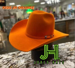 2022 JH Kids Wool Felt “ Orange ” 3”3/4 Brim