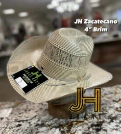 2022 Jobes Hats Straw Hat “Zacatecano” 4” Brim (Comes Open And Flat)