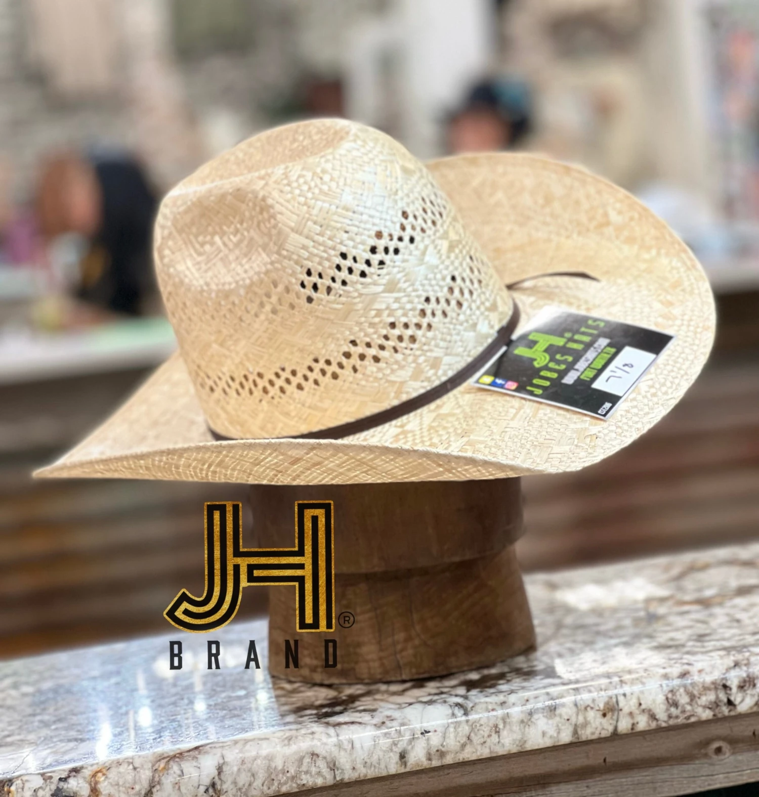 2022 Jobes Hats Straw Sisal Hat “Desert” 4”1/4 Brim (Comes Open And Flat) - Image 3