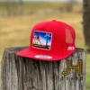 New 2022 Jobes Trucker Cap- All Red Crane Life Patch
