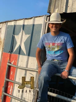 Jobes Hats Men’s T-shirt- Texas Hat Benders Cabo Blue