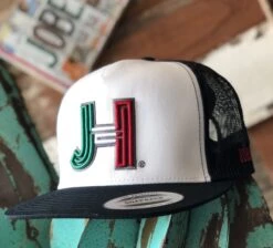 Jobes Hats Trucker - Black/White- 3D Mexico JH/Silver Outline