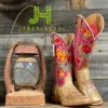 Ladies Macie Bean M9137 Metallic/Flowers Boots