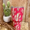 Neon Pink Cactus Bloom Tumbler