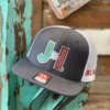 NEW 2021 Jobes Hats Trucker - Gray/White Mesh Chrome Mexico JH