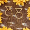 Retro Fringe Gold Colombian Handmade 24k Plated Earrings