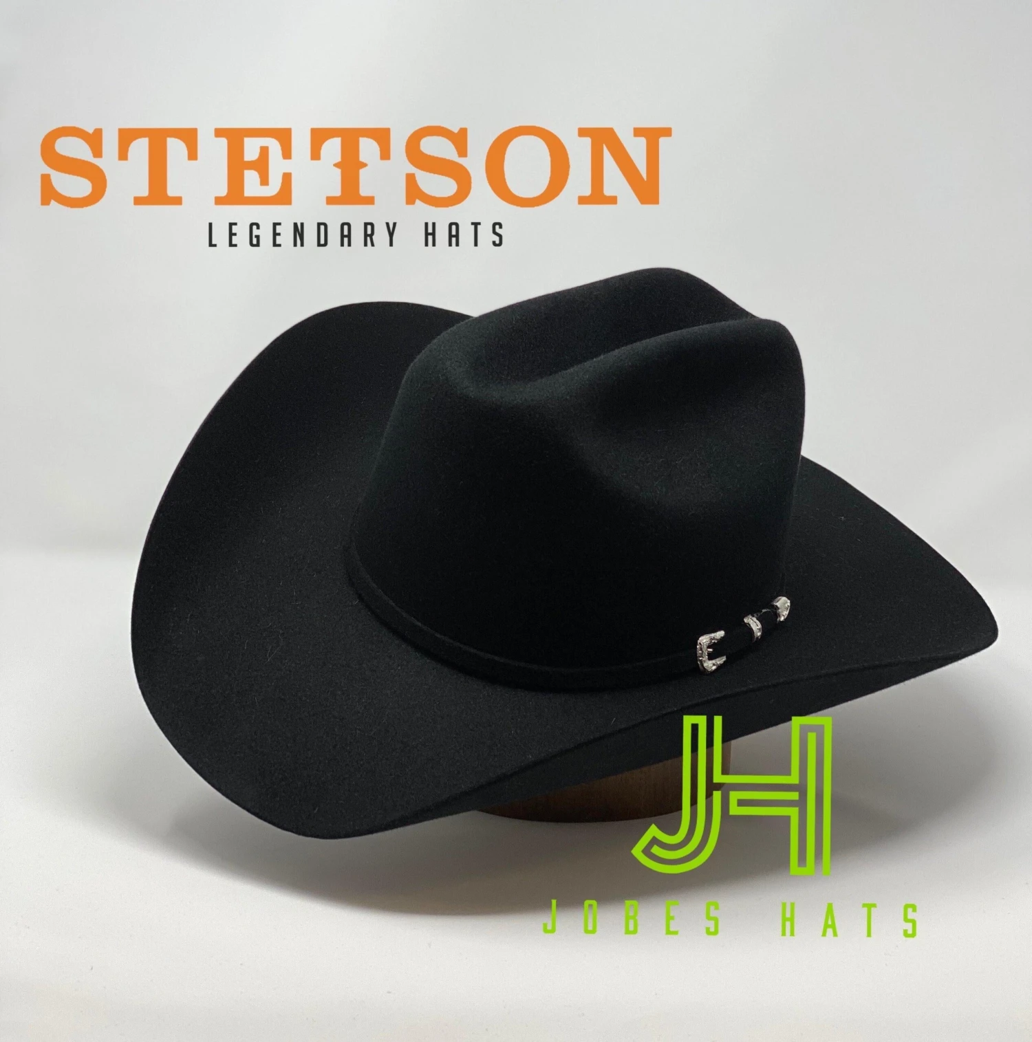 Stetson 5X Lariat Black 4" 3/4 Crown 4" Brim