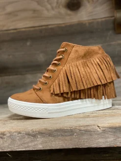 Tan Fringe Bootie Tennis