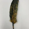 Turkey Feather- Black/Rust Painted Turkey Feather